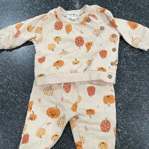 Rabbit Bear pumpkin sweatsuit